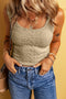 Apricot Textured U Neck Slim Fit Sweater Vest